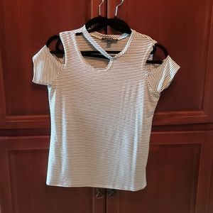 New Cut Out Cold Shoulder Top